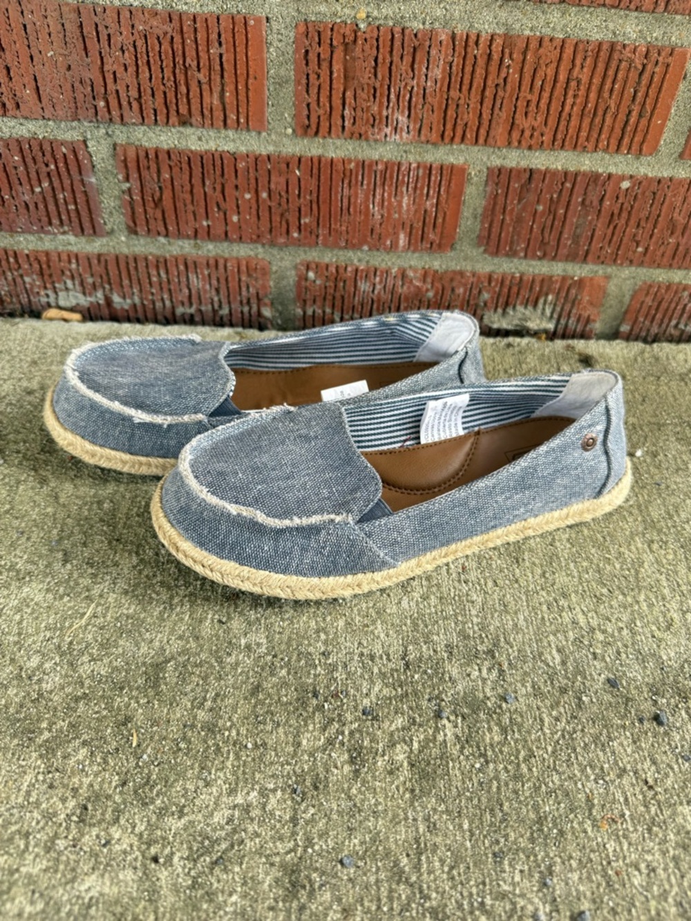 Signature by Levi Strauss Canvas Espadrille Loafers Women's 6 Blue Slip On
